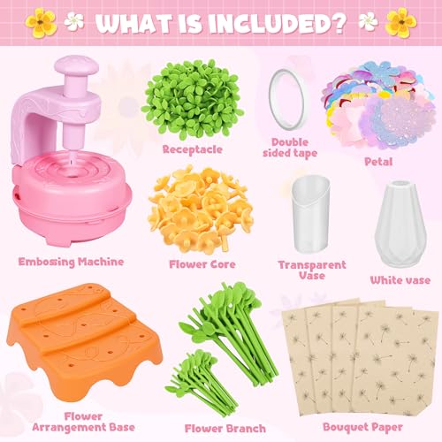 Pink Purple DIY Fabric Flower Bouquet Kit