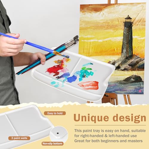 Rectangular Plastic Paint Palette (2 Count)