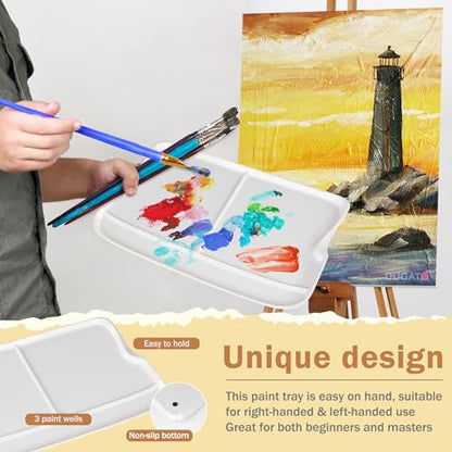 Rectangular Plastic Paint Palette (2 Count)