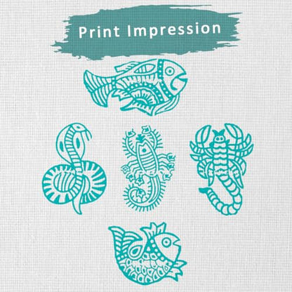 Wooden Printing Stamp (5 Count)