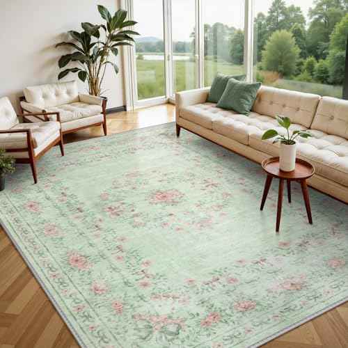 Green Area Rug for Living Room (11531.31 sq in)