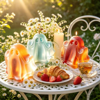 3D Halloween Ghost Molds for Candle Making