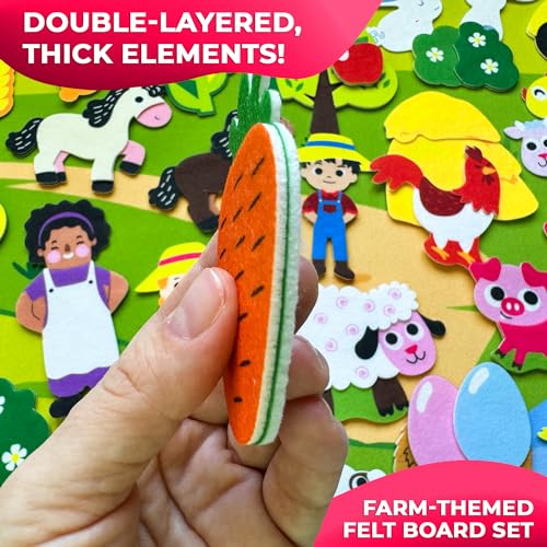 Farm Felt Board for Toddlers 61 Pcs