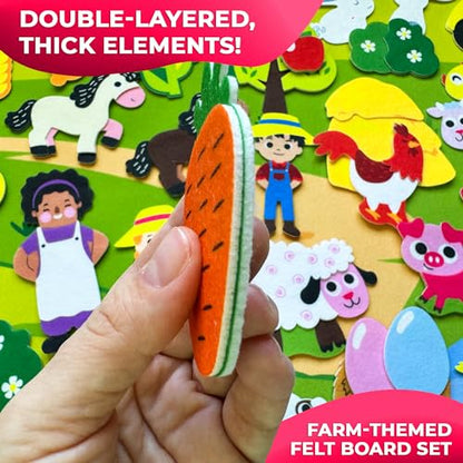 Farm Felt Board for Toddlers 61 Pcs