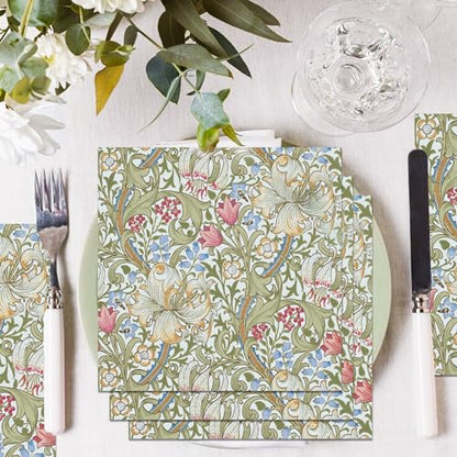 40 Count Vintage Floral Paper Napkins