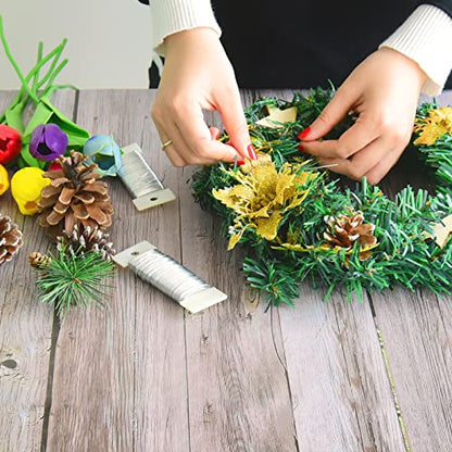 22 Gauge Floral Flexible Wire for Christmas Wreath Tree (3 Count)