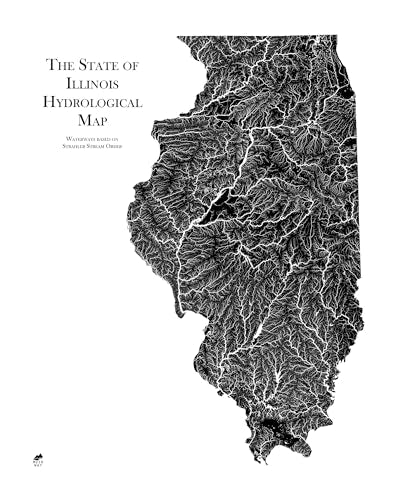 Hydrological River Map of Illinois