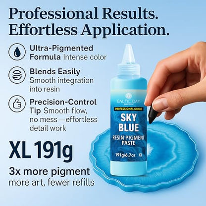 Light Blue Epoxy Resin Pigment Paste 6.7oz