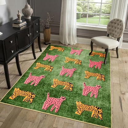 Leopard Washable Rugs (24 Sq Ft)