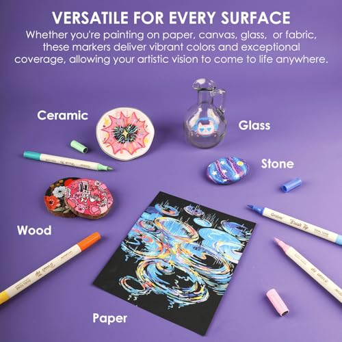 24 Color Acrylic Paint Markers