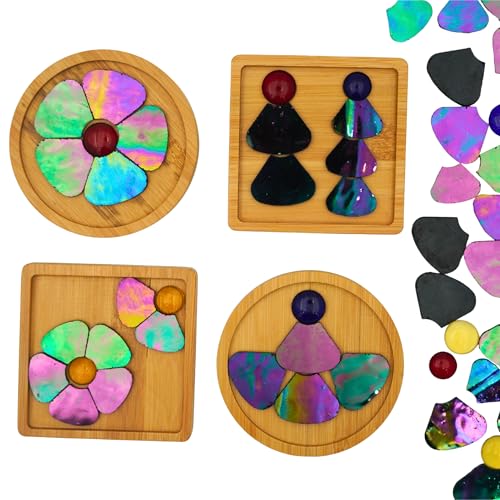 Iridescent Flower Mosaic Tiles (12 Count)