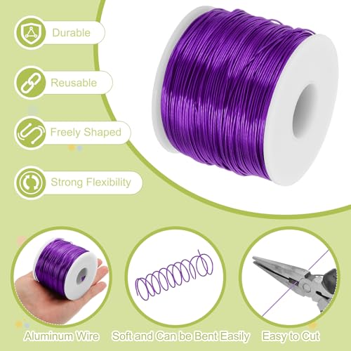 18 Gauge Anodized Aluminum Craft Wire Bendable Bonsai Training Wire 492 Feet 1mm for Sculpting Crafts Wreath Floral Beading Jewelry Making