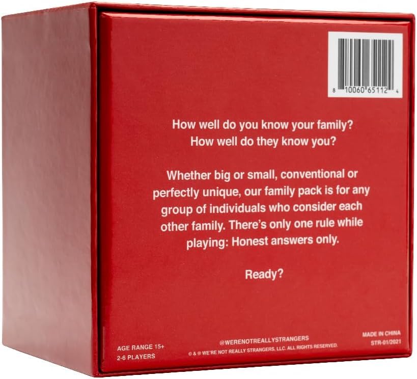 Family Edition Card Game for Teens and Adults