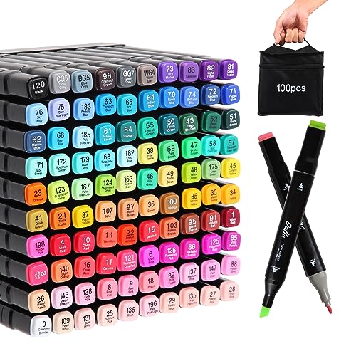 Art Marker Sets 100 Colors (100 Count)