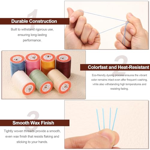 Round Leather Sewing Waxed Thread