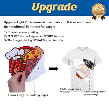 Heat Iron on Transfer Paper for Light T Shirts