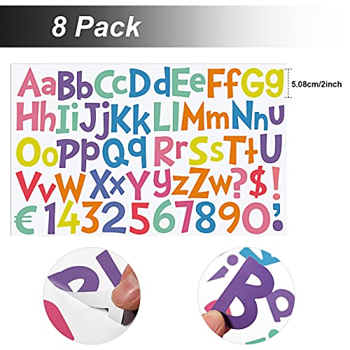 544 Pcs 16 Sheets Large Alphabet Stickers 2 Inch