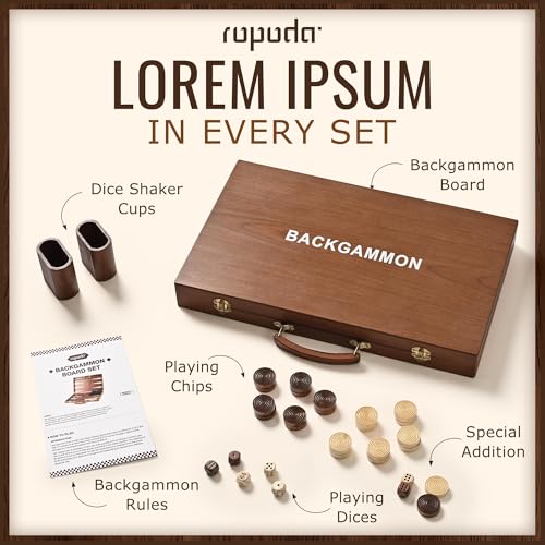Sapele Wood Backgammon Board Game Set