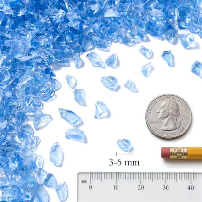 Light Blue Crushed Glass for Resin Art & Crafts (24 Ounce)