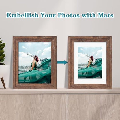11x14 White Picture Mats with Core Bevel Cut Frame Mattes for 8.5x11 Pictures