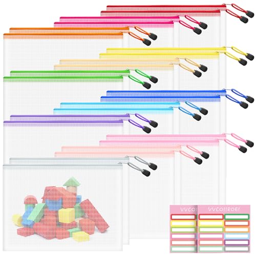 24pcs Mesh Zipper Pouch Bags (9 Count)