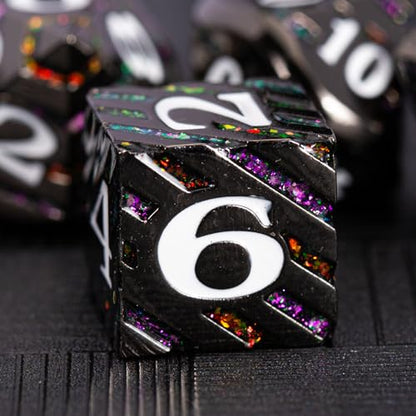 Inlay Metal Dice Set 7pcs
