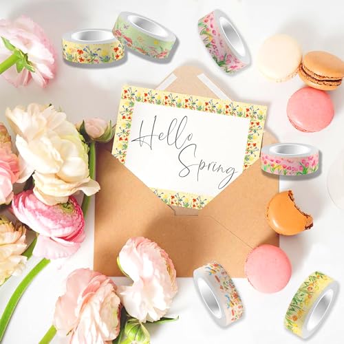 12 Rolls Floral Washi Tape Set (12 Count)