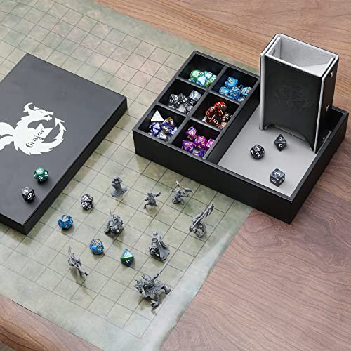 Dice Tray and Dice Tower with Storage