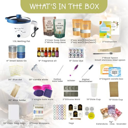 2-in-1 Candle & Soap Making Kit for Adults Begineers DIY Craft Kit