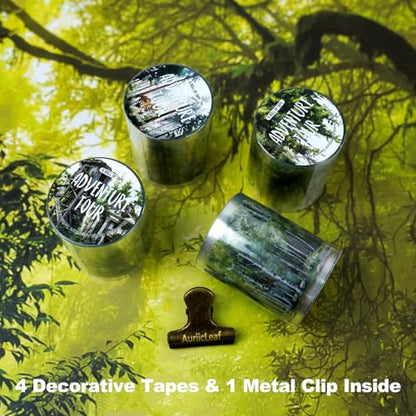 4 Rolls Forest Scenery PET Tape for Scrapbook Journaling (5 Count)