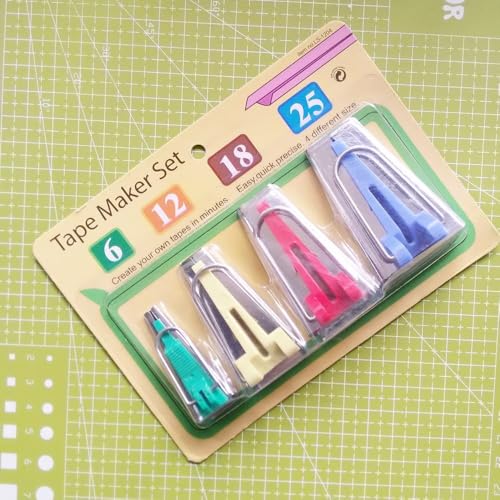 4 Sizes Bias Tape Maker for Fabric Quilting DIY