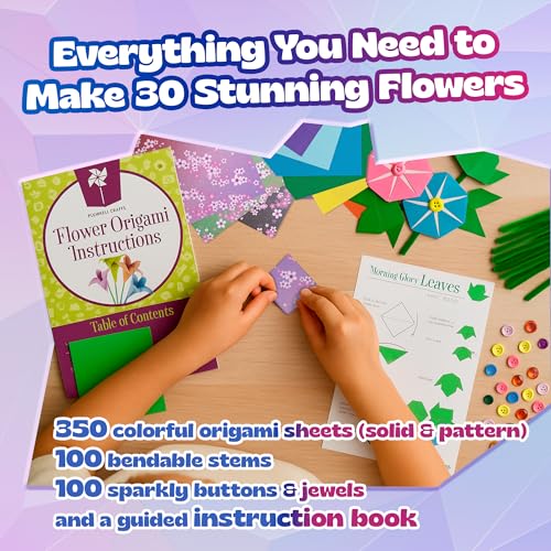 Flower Origami Kit for Kids Ages 8