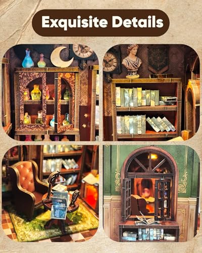 DIY Miniature House Kit Book Nook Kit for Adults to Build Mini Magic House