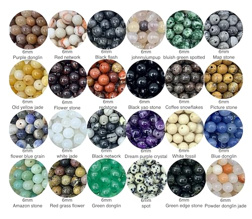 960Pcs 6mm Natural Gemstone Beads