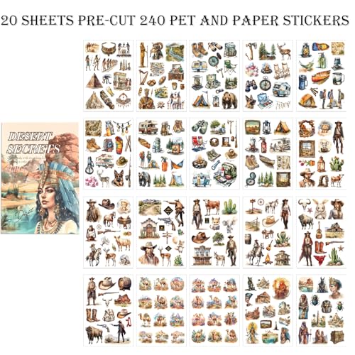 Egypt Travel Scrapbook Stickers 20 Sheets 240 Pre