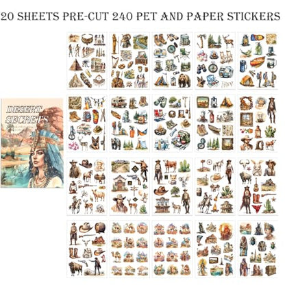Egypt Travel Scrapbook Stickers 20 Sheets 240 Pre