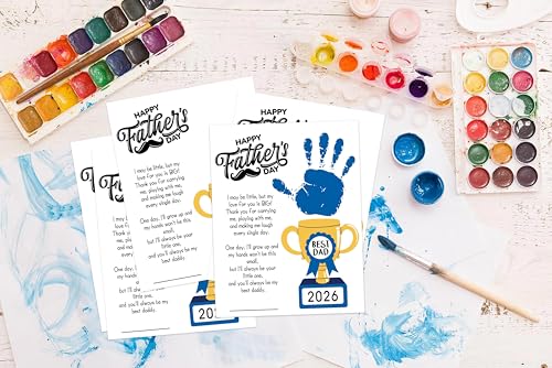 Happy Fathers Day Baby Handprint Kit Dad Gifts from Daughter Son