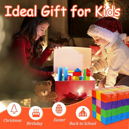 1000 Piece Dominoes Set for Kids with Extra 20 Blocks (1020 Count)