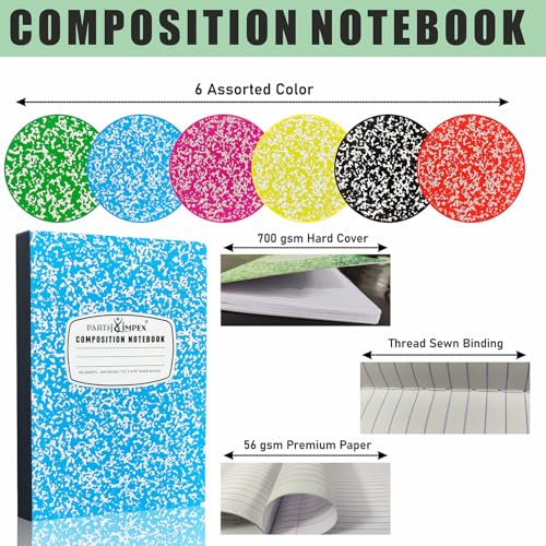 12 Pack Bulk Composition Notebooks Wide Ruled