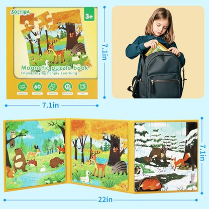 Magnetic Puzzles for Toddlers 3 (60 Count)