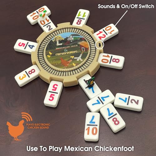 Double 12 Numeral Pro Size Mexican Train & Chicken Domino Set