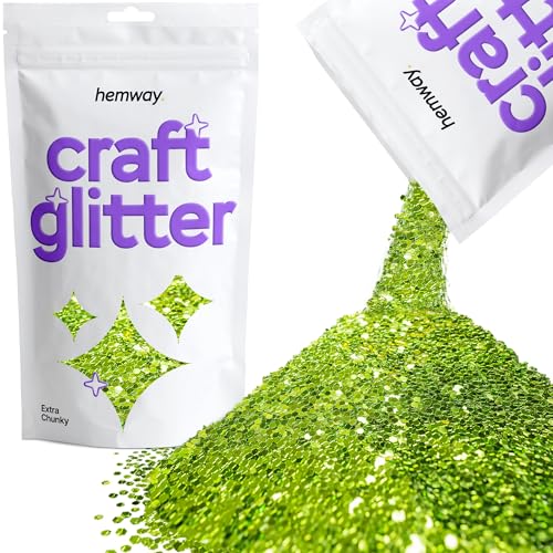 Craft Glitter Lime Green 100g Extra Chunky Glitter (3.5 Ounce)
