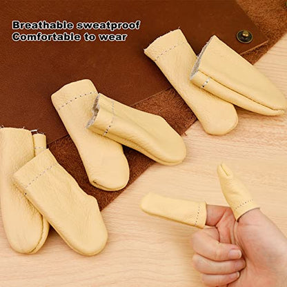 3 Pairs Leather Finger Protector Leather Thimble