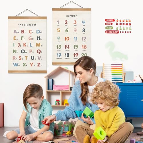 Alphabet Numbers Poster Set of 2 (2 Count)