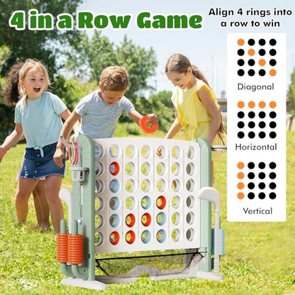 Giant 4 in-A-Row Connect Game Set, White