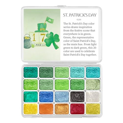 Mini Super Glitter Watercolor Paint Set (20 Count)