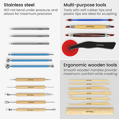 Pottery and Sculpting Tools (22 Count)