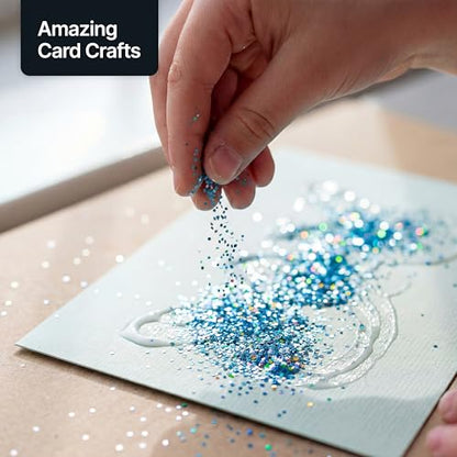 Craft Glitter Shaker Ocean Blue Holographic 130g Fine (3.8 Ounce)