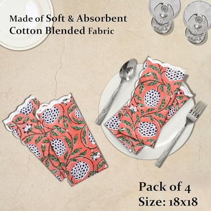 Cloth Napkins 100% Pure Cotton Farmhouse Wedding Dinner Napkins for Halloween (2.1164 Ounce)