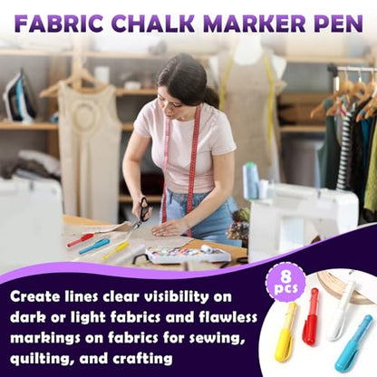 8PCS Sewing Chalk for Fabric (8 Count)